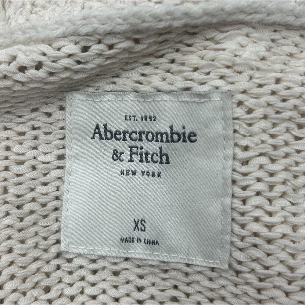 Vintage Abercrombie & Fitch Cream V-Neck Knit Costal Cardigan Sweater XS - Picture 4 of 5